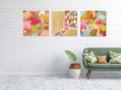Colourful Abstract Wall Art Collection